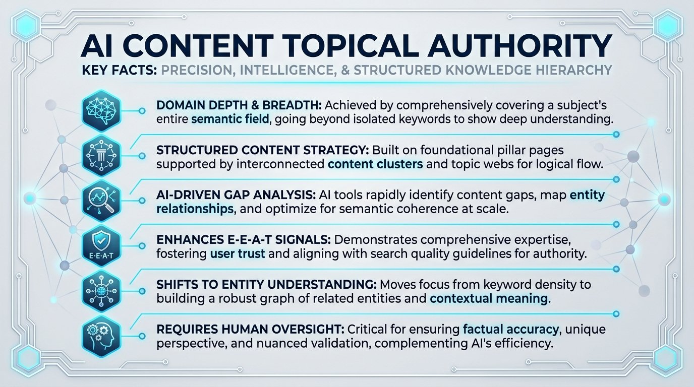 ai content topical authority infographic